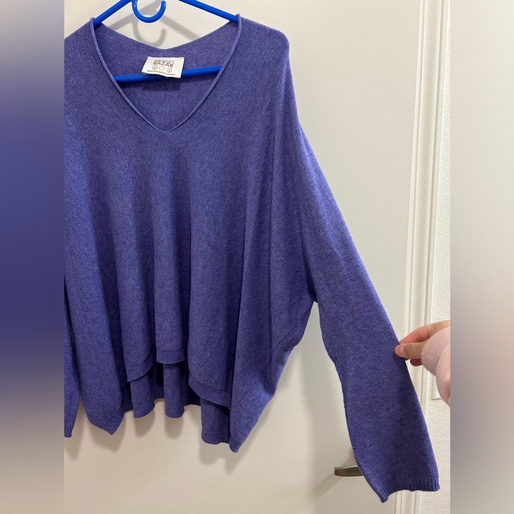🍁Brand Bazar Purple V Neck Sweater - Picture 3 of 8